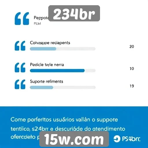 Feedback dos usuários sobre o suporte técnico de 234br